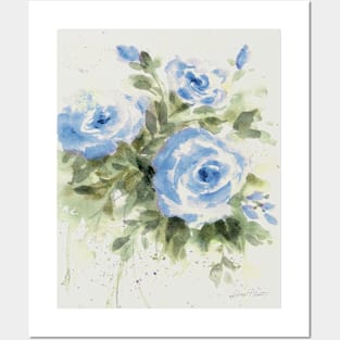 Washy Blue Roses A Posters and Art